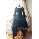 Surface Spell Gothic White Crystal Black Agate Chiffon Blouse